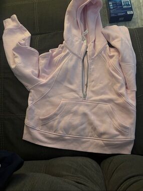lululemon athletica Light Pink Half-Zip Hoodie Sweatshirt